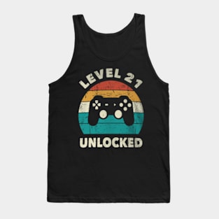 21st Birthday Decoration Level 21 Video Tank Top